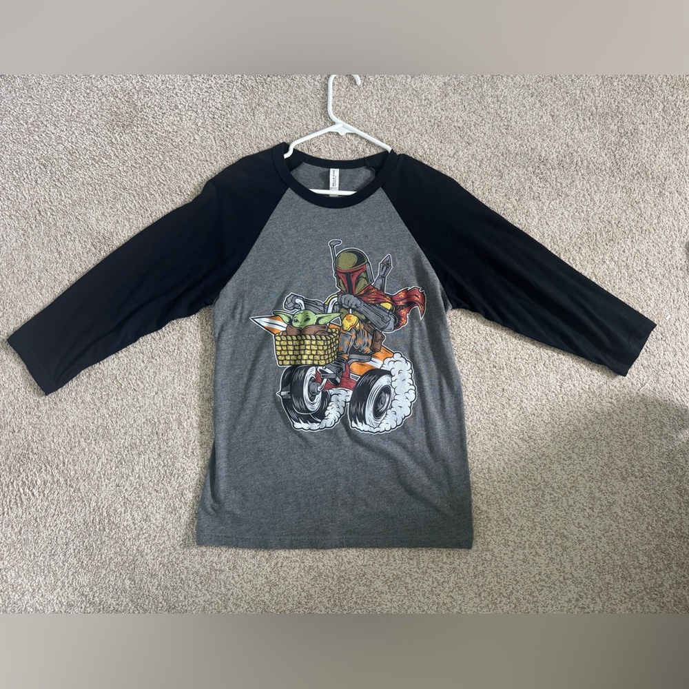 Boba Fett and Baby Grogu baseball Shirt from Pipe Dreams Surf